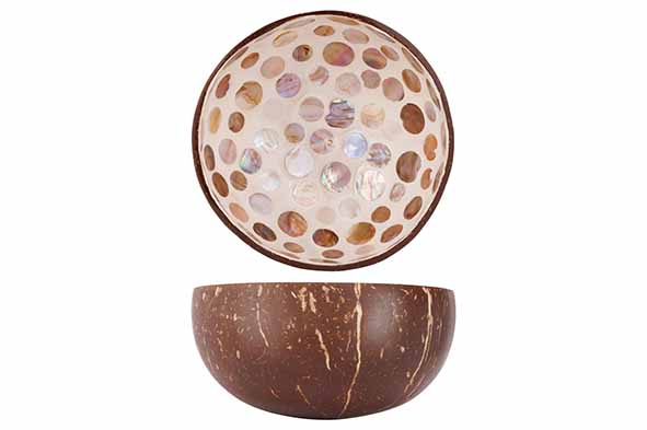 Cocosbowl bruine parel kokosnoot Ø 14 cm