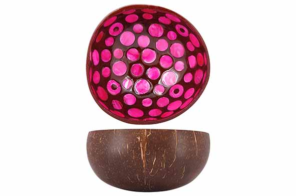 Cocosbowl roze parel Ø 14 cm