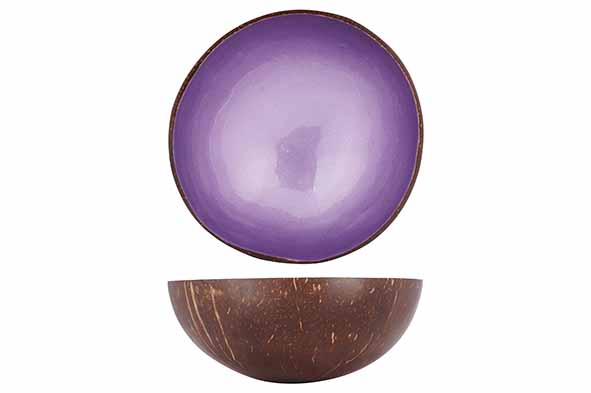 Cocosbowl metallic paars Ø 14 cm