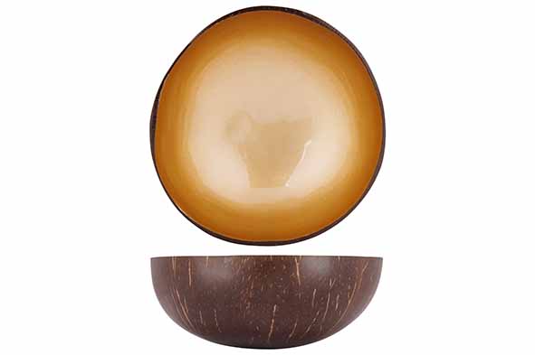 Cocosbowl metallic lichtgoud Ø 14 cm