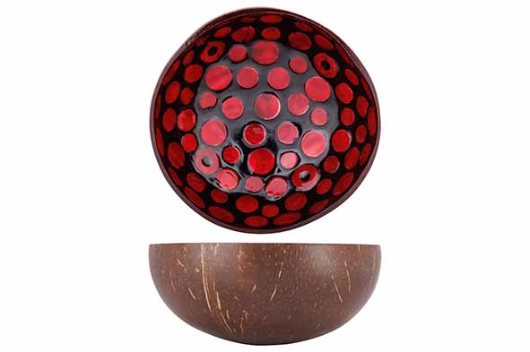 Cocoskom rood zwart Ø 14 cm
