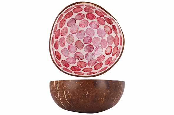 Cocosbowl parelroze, Ø 14 cm