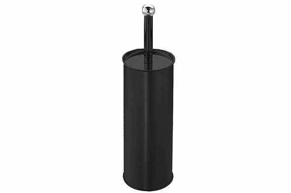 Plain Black toiletborstel met houder