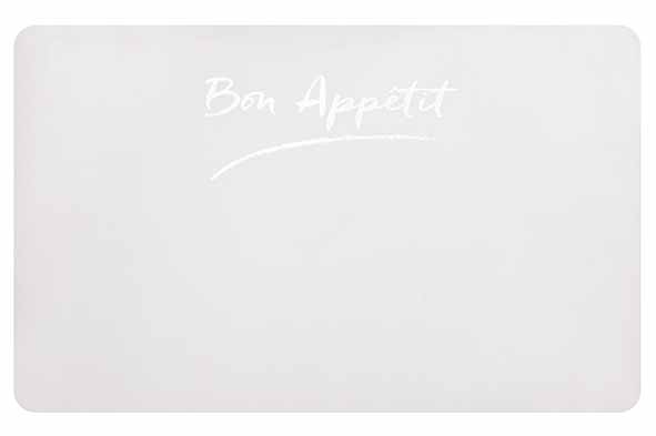 Placemat white transparent 43.5 x 28.5 cm