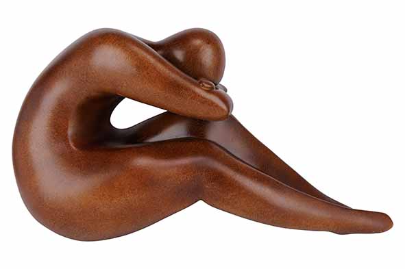 Sculptuur human bruin, polyresin, 57 x 22,9 x 30,4 cm