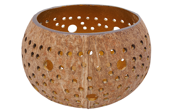 Cocos Candle Holder kaarshouder, goud, Ø 12 cm