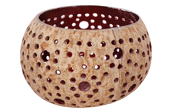 Cocos kaarshouder rood Ø 12 cm