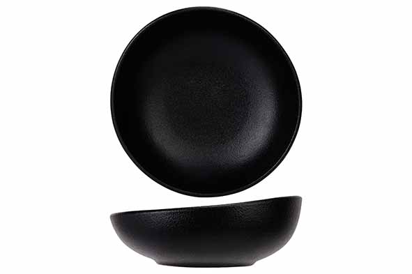 Blackstone kom porselein zwart Ø 16 cm