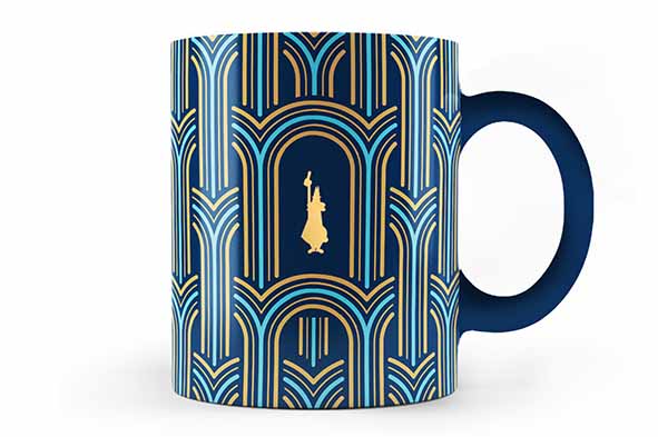 Deco Glamour mok blauw 0,33 l
