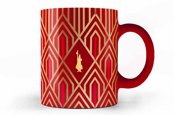Deco Glamour mok rood 33cl