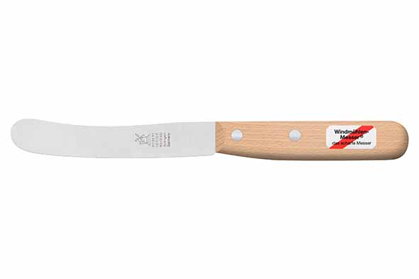 Molenmes botermes roestvrij beuken 18,6 cm