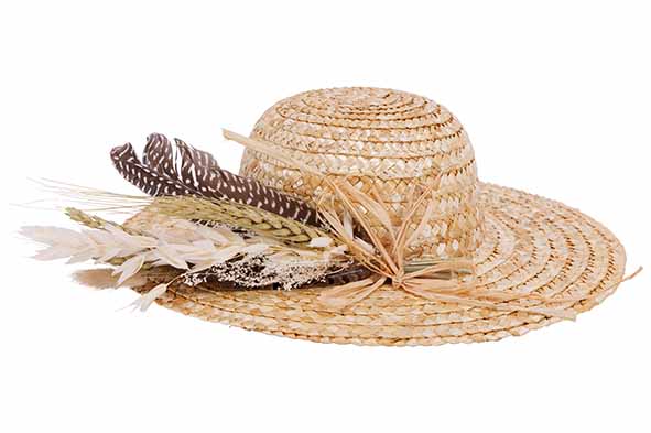 Hut Stroh Natur 31 x 31 x 9 cm