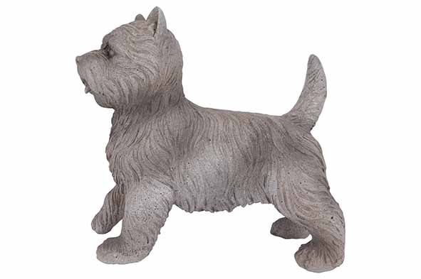 Hond Cairn Terrier lichtgrijs, 38 x 15,5 x 35 cm