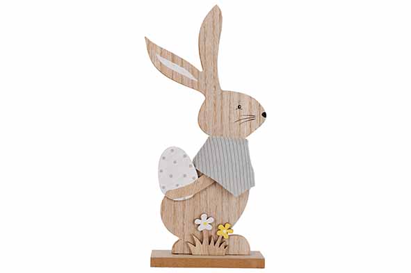 Kaninchen Natur Holz 11 x 4 x 24,5 cm