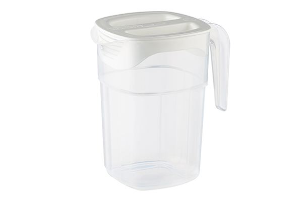 Schenkkan PP stapelbaar met deksel 1,4 l 16,7 x 11,9 x 18 cm