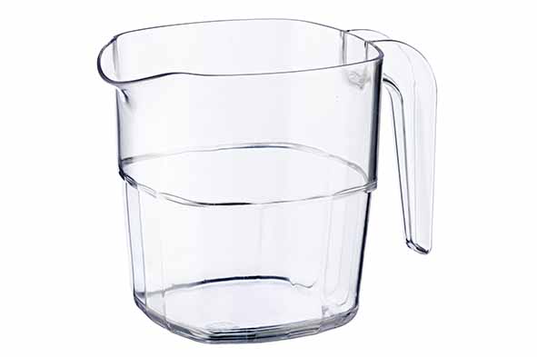 Schenkkan stapelbaar transparant 1 l 16,7 x 11,9 x 13 cm