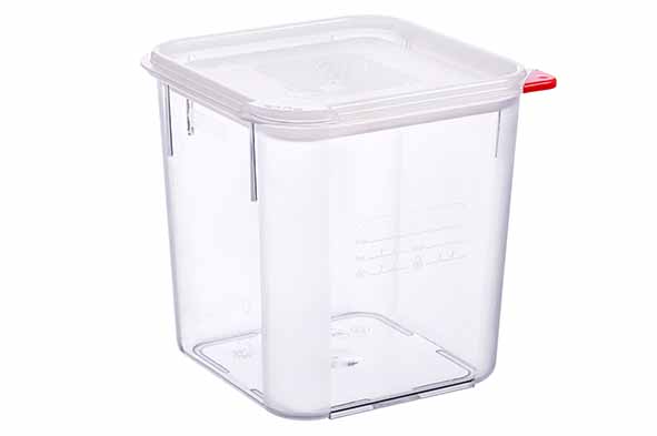 Versehouddoos 4 l polycarbonaat met deksel transparant 19,5 x 19,5 x 19 cm