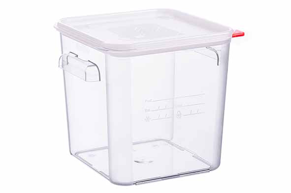 Versehouddoos 8 l polycarbonaat met deksel transparant 23,5 x 23,5 x 23 cm