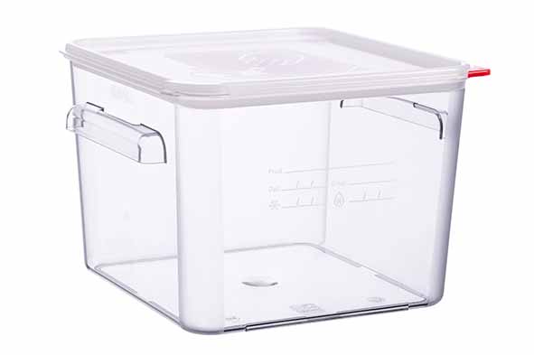 Versehouddoos 12 l polycarbonaat met deksel transparant 29 x 29 x 21 cm