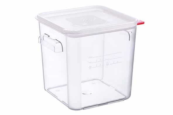 Versehouddoos 18 l polycarbonaat met deksel transparant 29 x 29 x 32 cm