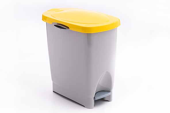 Recycled ecobak, grijs/geel, 22 l, 42,4 x 26,2 x 42 cm