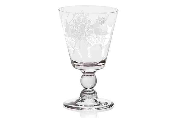 Set van 3 Mandala Deer wijnglazen, 22 cl, type Rubens