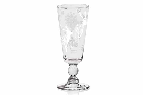 Set van 3 Mandala Deer champagneglazen, 23 cl, type Rubens