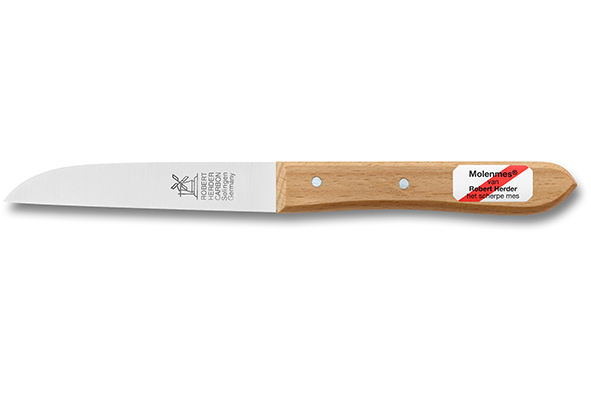 Molenmes schilmes 92 mm, roestbaar staal en beuken handvat