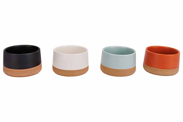 Dela kom set van 4 Ø 9,5 x 5,5 cm mix kleuren