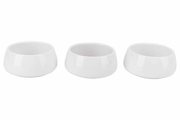 Torres kom wit, porselein set van 3, Ø 9 x H 4 cm