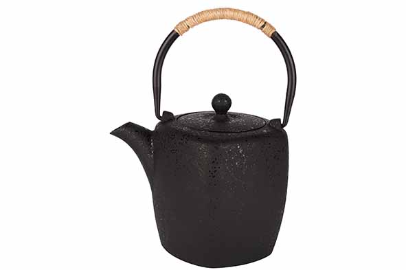 Theepot donkergrijs gietijzer 0,9 l, Ø 15 x 14,5 cm