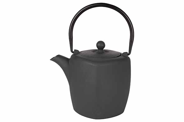 Theepot donkergrijs gietijzer 0,9 l, Ø 15 x 14,5 cm