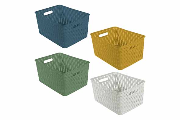 Panier en rotin Nº 5 18 l 39,3 x 29,4 x 19,4 cm