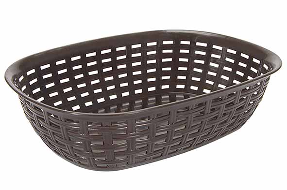Rattan mand zwart 3 l 30,5 x 21,3 x 7,6 cm