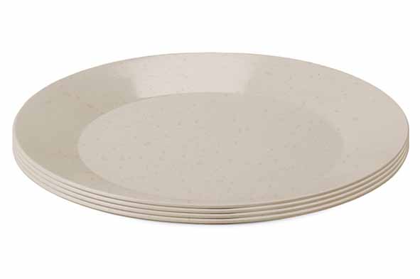 Jovi set van 4 dessertborden beige d 21 cm