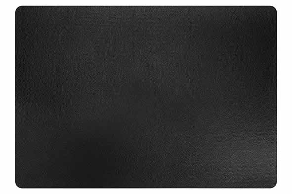 Placemat leer zwart 43 x 30 cm