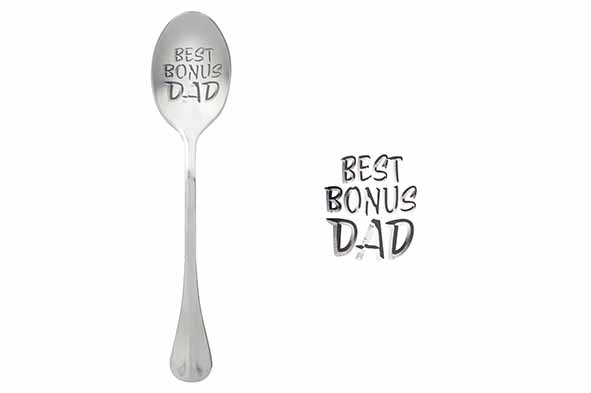 Spoons koffielepel Best Bonus Dad, set van 6, roestvrij staal, zilver