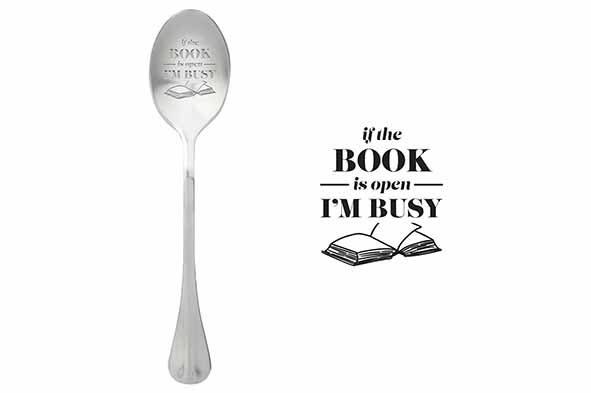 Koffielepel One Message Spoon set van 6 zilver