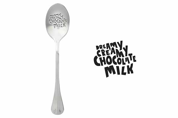 One Message Spoon koffielepel Dreamy Creamy Chocolate Milk set van 6