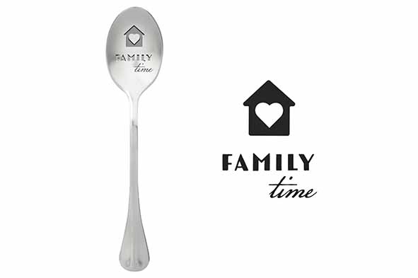 One Message Spoon koffielepel, set van 6, zilver, 15,2 cm