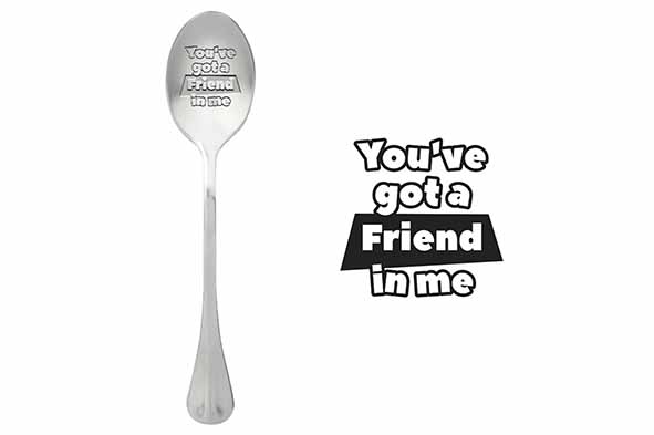 One Message Spoon koffielepel set van 6 You've Got a Friend in Me
