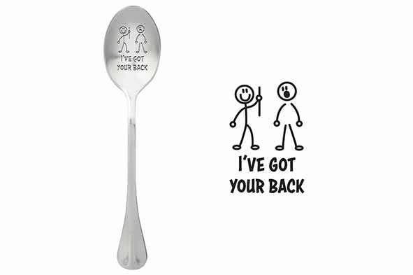 One Message Spoon set van 6 i've got your back