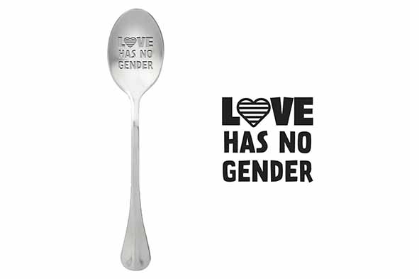 Spoons koffielepel set van 6 Love Has No Gender