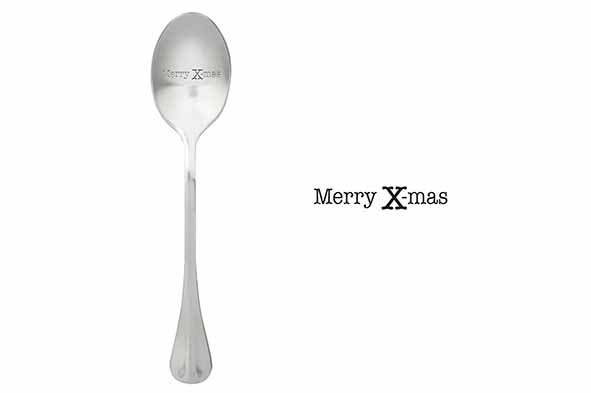Spoons koffielepel set van 6 Merry X-Mas