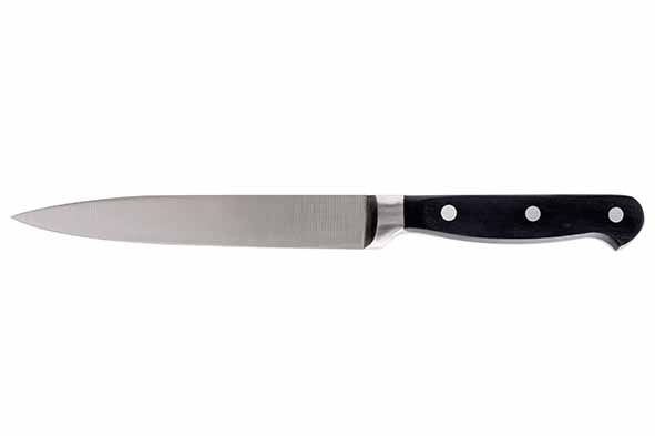 Delish Chef huishoudmes, 14 cm, roestvrij staal, zwart