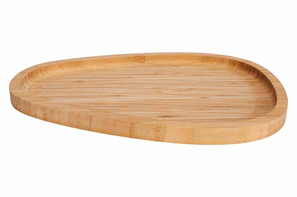 Bamboo serving plate nature 27 x 18 cm