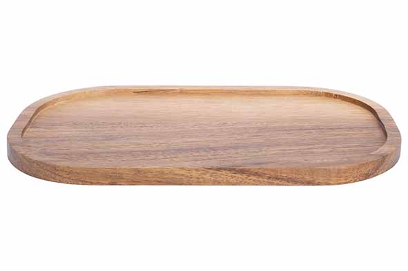 Acacia serveerplank, 22 x 14 cm, bruin