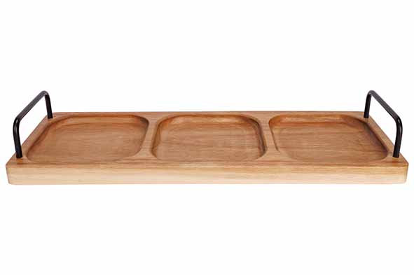 Acacia serveerplank met handvat 41 x 14,5 cm