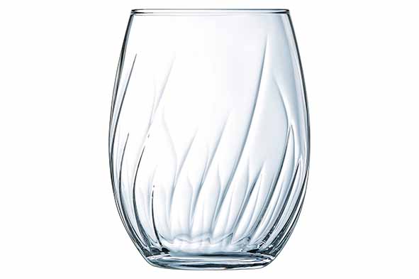 Swirly tumbler 36 cl, set van 4, glas, Ø 8,1 cm, 17,6 x 17,6 x 10,9 cm