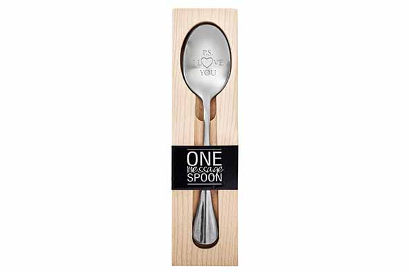 Giftset koffielepel 'I love you' set van 2